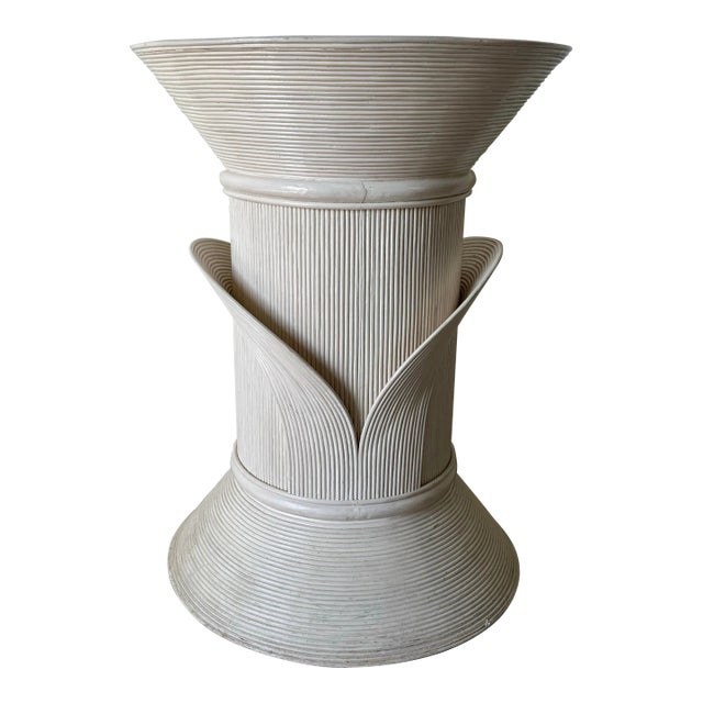 1980's Gabriella Crespi Style - Rattan Dining Table Base For Sale