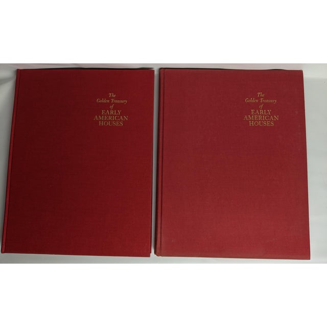 Paper 4 Vintage Early American Houses & Antiques Books – Red Blue Cream Library For Sale - Image 7 of 16