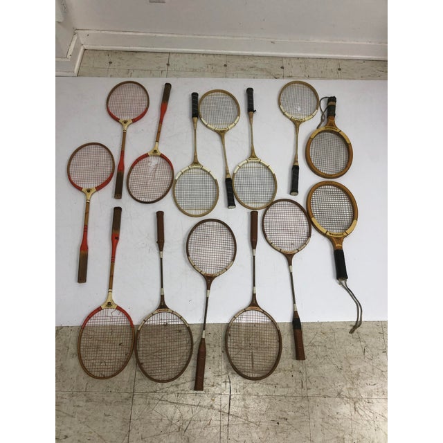 Vintage Wood Metal Racquet Lot Great Sports Wall Decor Chairish