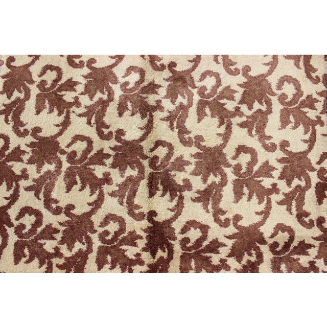 Mid 20th Century Art Deco Design Rug With a Modern Design in Chocolate Brown and Gray Taupe For Sale - Image 5 of 7