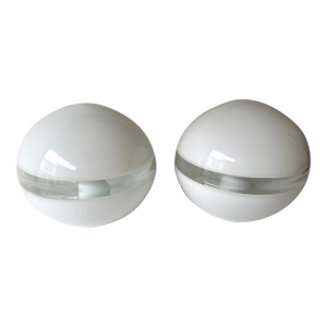 Pair of Lamps Lt230 Murano Glass by Carlo Nason for Mazzega, Italy, 1970s