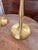 Brass Contemporary Ralph Lauren Brushed Gold Tall Buffet Lamps With Off White Silk Shades, a Pair For Sale - Image 8 of 9