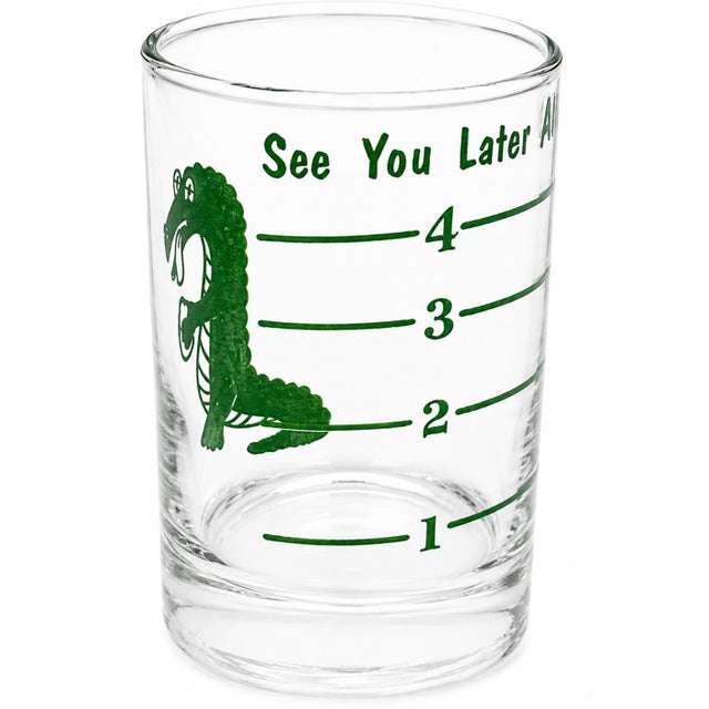 Vintage "See You Later Alligator" Novelty Shot Glass Barware For Sale In Washington DC - Image 6 of 8