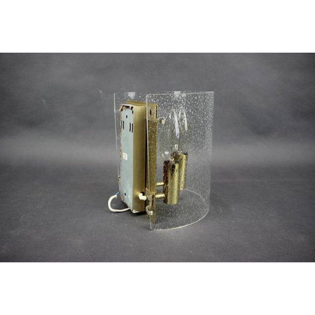 Gold Brass and Bubble Glass Wall Lamp, Germany, 1970s For Sale - Image 8 of 16