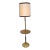 Mid Century Modern Floor Lamp With Table and Lampshade For Sale