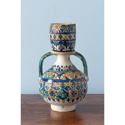 Moroccan Ceramic Fez Berrada Ewer, Early 20th Century For Sale - Image 3 of 10