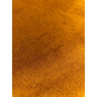 Caracole Grid Velvet Ochre Multipurpose Designer Fabric - 3 Yards For Sale