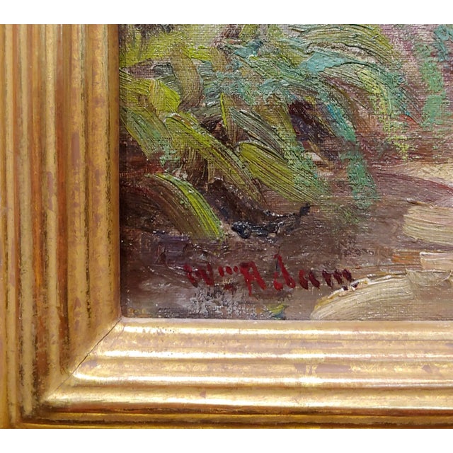 1910s William Constable Adam-The Gate to the Flower Garden-Oil Painting -C1910s For Sale - Image 5 of 8