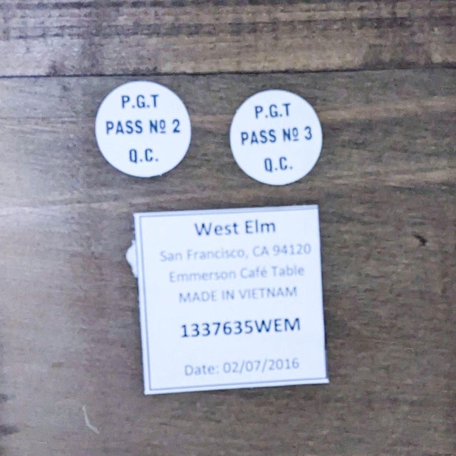 West Elm Emmerson Cafe Table For Sale In San Francisco - Image 6 of 7