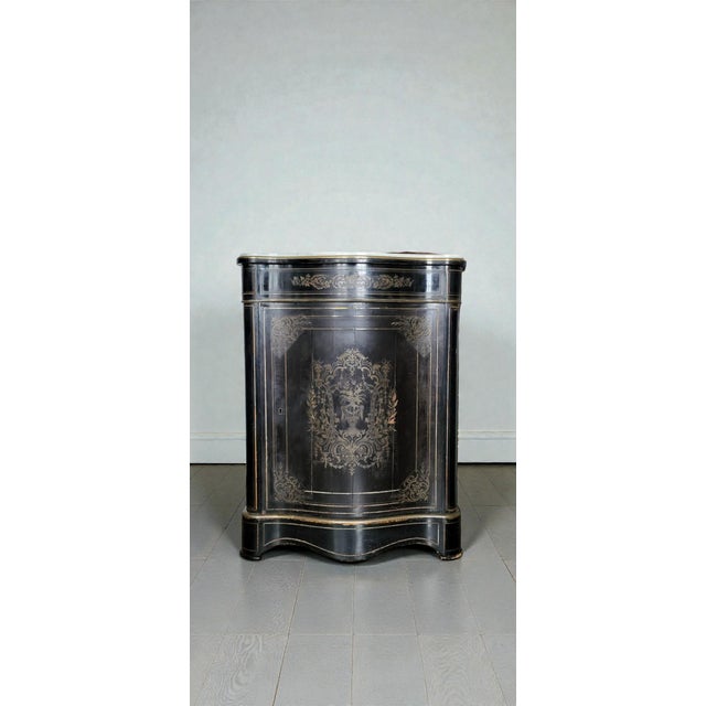 Napoleon III Console Table in Brass and Wood For Sale - Image 10 of 10