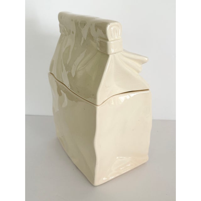 Ceramic Bag Cookie Jar Japan For Sale - Image 4 of 12