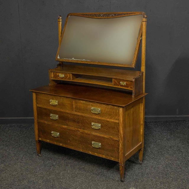 Oak Dressing Table, 1890s For Sale - Image 6 of 14