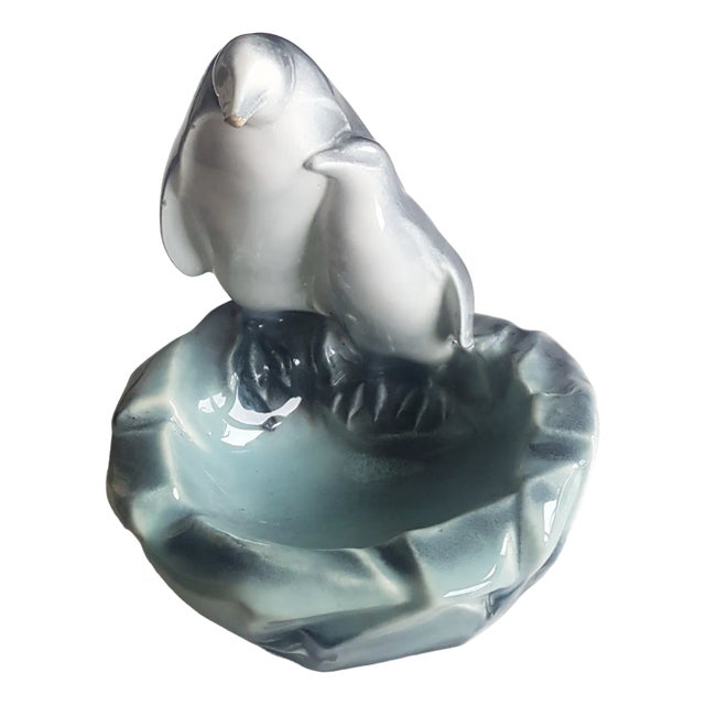 Ceramic Bowl with Pinguins by Ditmar Urbach For Sale