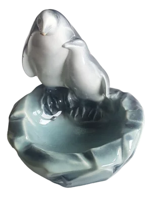 Ceramic Bowl with Pinguins by Ditmar Urbach