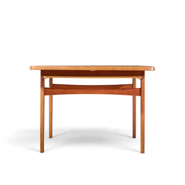 Kurt Østervig Kurt Østervig Style Mid Century Danish Rosewood Expanding Hidden Leaf Dining Table With 2 Leaves For Sale - Image 4 of 13