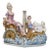Late 20th Century Capodimonte Porcelain Sculpture - Lady With Cherub and Swan Chariot For Sale