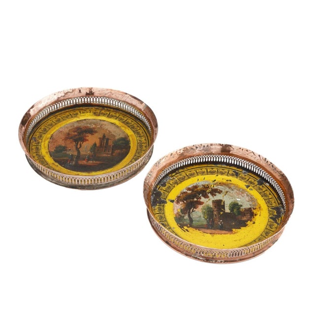 Pair of English Sheffield Tole Coasters, 1810-25 For Sale In Chicago - Image 6 of 6