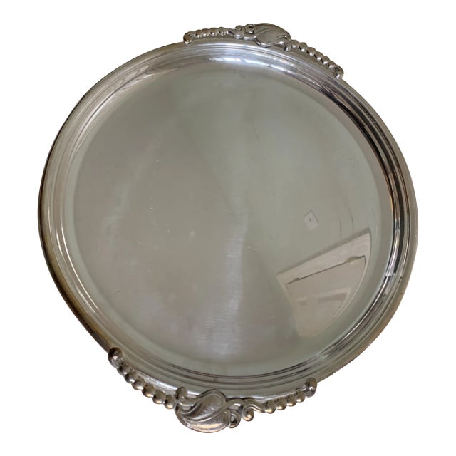 Vintage Fisher Silverplate Serving Tray For Sale