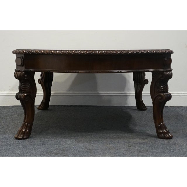 Wood Bernhardt Furniture Grand Savannah Collection Contemporary Traditional 53" Bookmatched Walnut Coffee Table 357-021 For Sale - Image 7 of 10