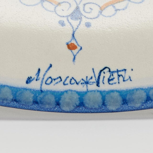 Vintage Italian Vietri Glazed Terra Cotta Plate For Sale In West Palm - Image 6 of 9