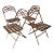 Antique French Folding Garden Chairs Set of 4 For Sale