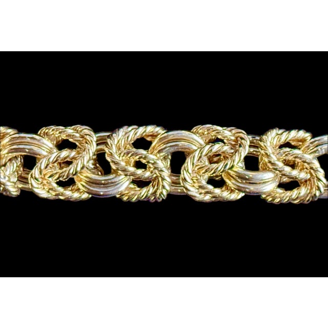 Vintage Italian 14k Gold Woven Link Necklace and Bracelet Set For Sale - Image 12 of 18