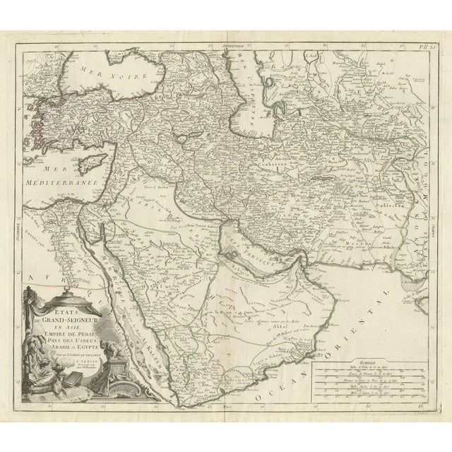 Traditional Antique Map of the Turkish Empire with Arabia, 1778 For Sale - Image 3 of 6