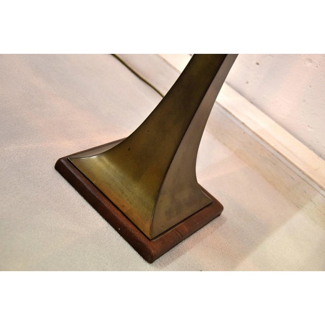 Brown Brass Table Lamp by Maison Jansen, 1960s For Sale - Image 8 of 10