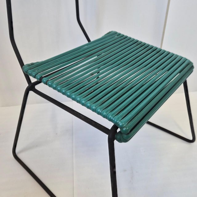 Vintage Metal and Plastic Scoubidou Chairs, 1950s, Set of 3 For Sale - Image 13 of 17