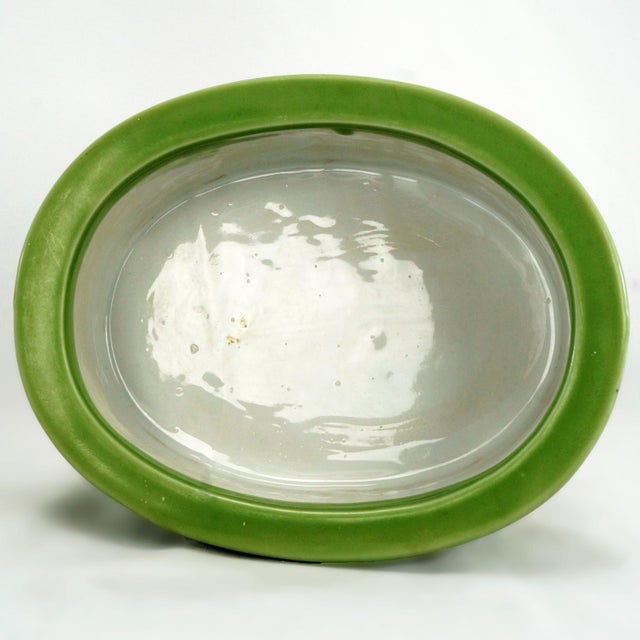 Ceramic Japanese Porcelain Celadon Footed Bulb Pot 1920's/30's For Sale - Image 7 of 9