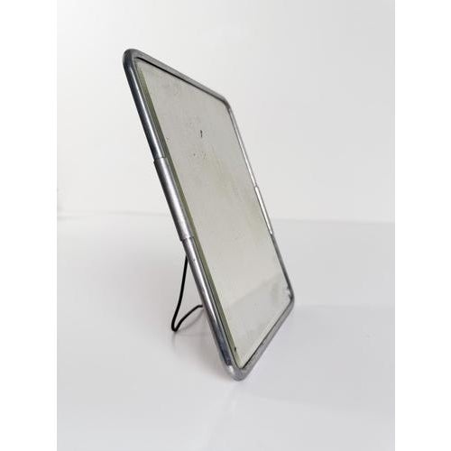 Mid-Century Modern Italian Aluminum Barber Shop Mirror, 1950s For Sale - Image 15 of 18