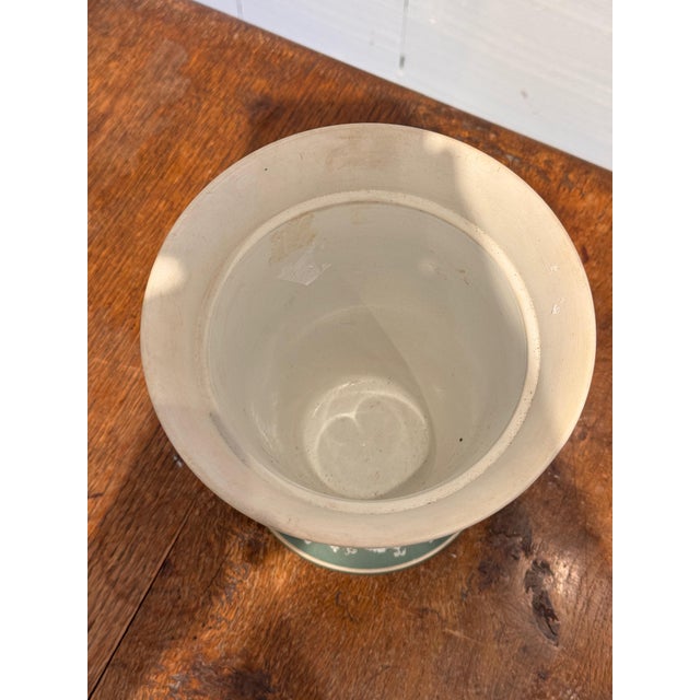 1920s Wedgwood Green Jasperware Jardinière For Sale - Image 5 of 6