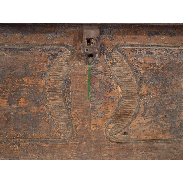Antique Wood Chest, 1830s For Sale - Image 15 of 18