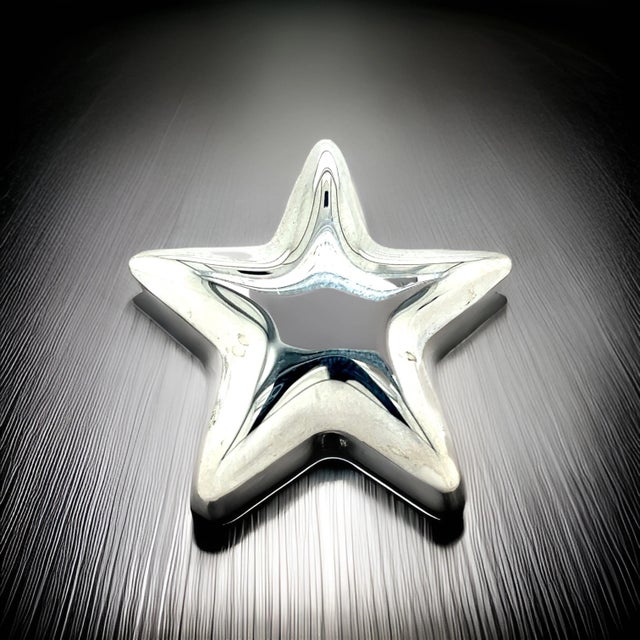 1990s 1990s Tiffany & Co Estate Puffed Star Brooch Sterling Silver For Sale - Image 5 of 12