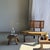 Small rectangular teak stool with wabi-sabi style arched legs. Minimalist, raw design; a beautiful piece (thickness and...