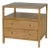 Mendel 28 in. W Rectangular Wood 2 Drawer Wide Nightstand with Open Shelf, Light Oak For Sale