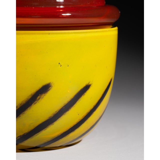 Kontiki Hand-Blown Art Glass Carafe and Lidded Box by Nanny Still for Rosenthal Studio Line, 1993, Set of 2 For Sale - Image 13 of 17