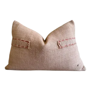 Marq Blush Wool Lumbar Pillow