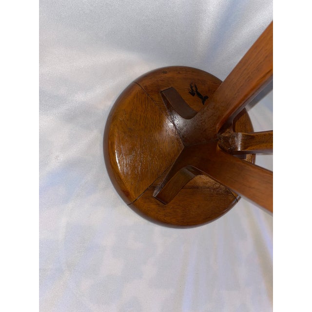Chocolate John Van Koert for Drexel Tripod Side Table Walnut Mid Century For Sale - Image 8 of 12