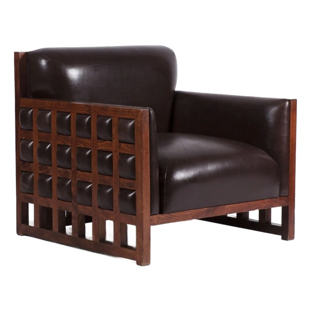 Hotel Praha Armchair in Leather by Zbyněk Hřivnáč For Sale