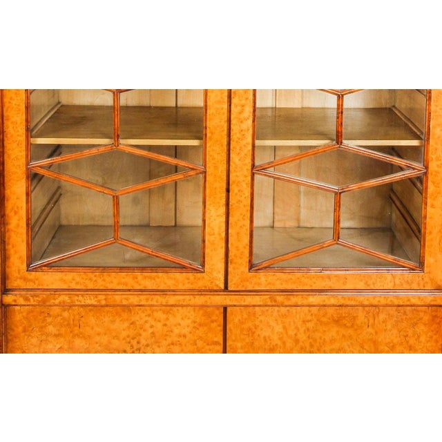 Charles X French Burr Maple and Ormolu Bookcase, 19th Century For Sale - Image 6 of 18