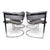 This exceptional set of four armchairs was designed by Vittorio Introini for the Italian manufacturer Mario Sabot and...