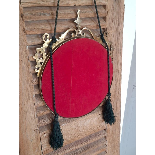 Vintage Victorian Bronze Mirror, 1950s For Sale - Image 9 of 11