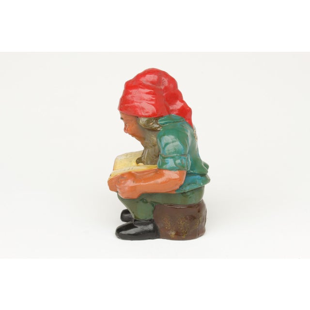 Terracotta garden gnome, made in Germany in the 1960s/70s. Manufacturer: Spalu, Clemens Spang This piece has an...