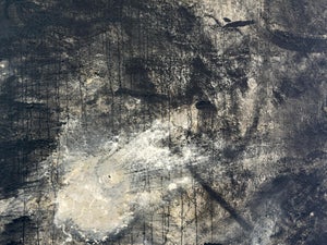 20th Century Abstract Multi-Media Painting "Gothic Tale" by Augustus Goertz.