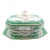 Circa 1912-49 Green Fitzhugh Chinese Export Porcelain Armorial Tureen, Cover, & Undertray For Sale