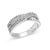 Contemporary 10K White Gold 3/4 Cttw Princess Natural Diamond Split Shank and Weave Band Ring (H-I Color, SI1-SI2 Clarity) - Ring Size 6 For Sale - Image 3 of 7