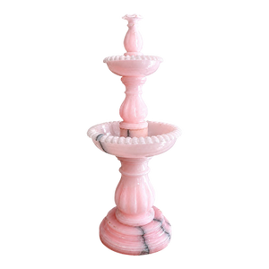 Rare Pink Onyx Water Founatin - 36 Inch Tall by Zarva Stone