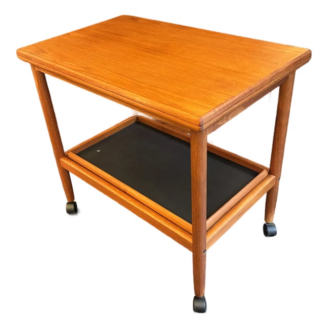 1960s Teak Bar Cart by Grete Jalk for Poul Jeppesen For Sale