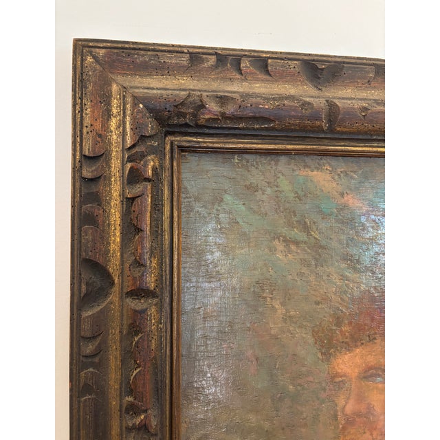 Oil on Board Original Portrait, Signed and Dated P. Zurini, 1948 For Sale - Image 4 of 15